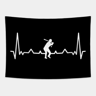 Baseball Heartbeat Tapestry