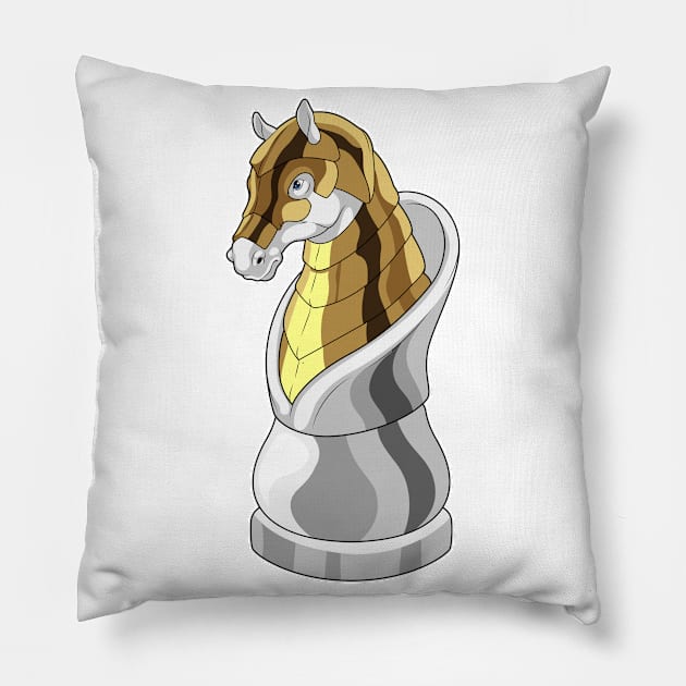 Chess piece Knight Chess Horse Pillow by Markus Schnabel