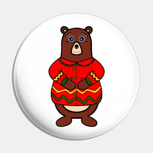 Funny Bear Beary Christmas Pin