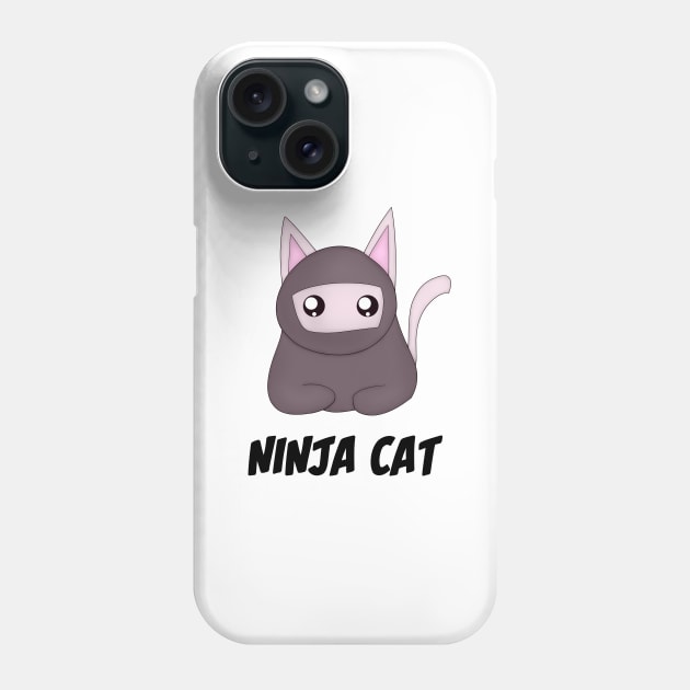 Ninja Cat (White) Phone Case by pako-valor