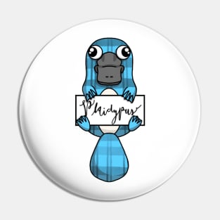 Plaidypus (Plaid Platypus) Pin