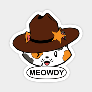 Meowdy Calico Cat Magnet