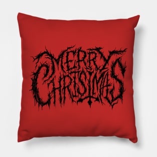 Death Metal Merry Christmas Pillow