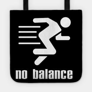 No Balance white logo Tote