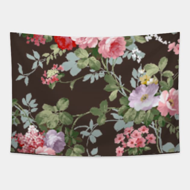 Ornamental plants and beautiful roses Tapestry by NOSTALGIA1'