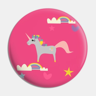 cute grau unicorn Pin