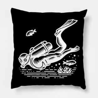 Scuba Diving Diver Pillow