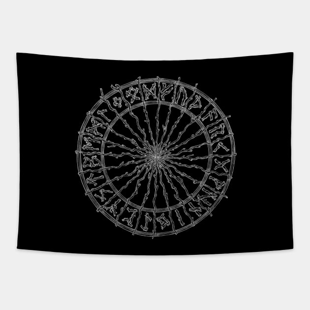 Runes at Midnight Tapestry by NicoleWhelan