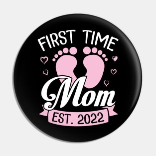 Baby Feet Hearts Happy To Me Mommy First Time Mom Est 2022 Pin