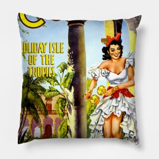 Vintage Travel - Cuba Pillow
