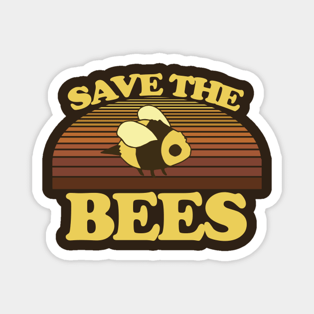 Save the Bees Magnet by bubbsnugg