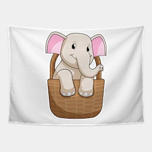 Elephant with Basket Tapestry