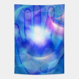 Light in hand Tapestry