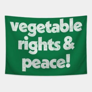 Vegetable Right & Peace / Neil Pye Retro Faded Style Design Tapestry