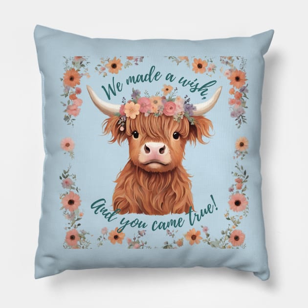 We Made a Wish and You Came True Pillow by missdebi27