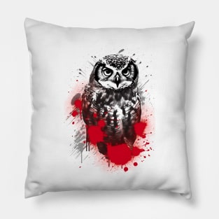 Northern Hawk Owl Painting Pillow