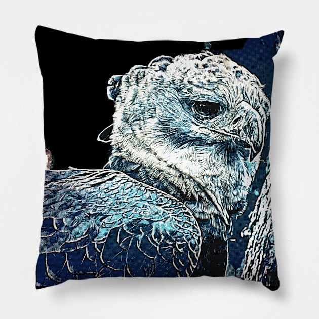 Amazon Harpy Eagle Pillow by SouthAmericaLive