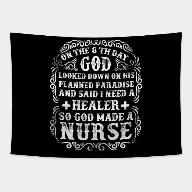 God Made a Nurse Tapestry by Verboten