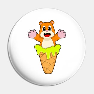 Hamster Waffle ice cream Pin