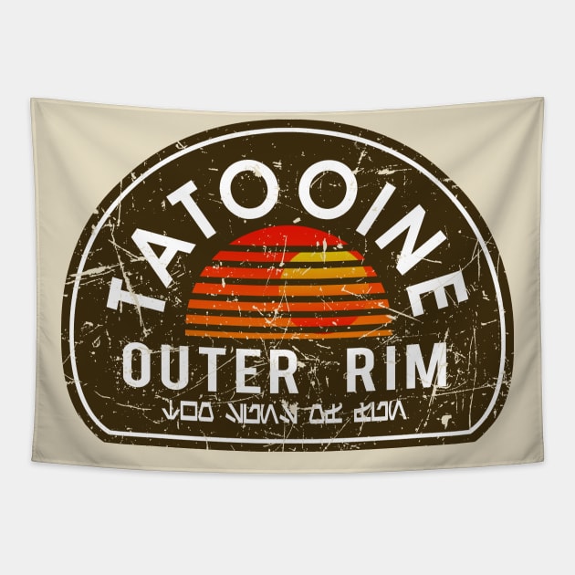 Tatooine Travel Sticker 2 Tapestry by PopCultureShirts