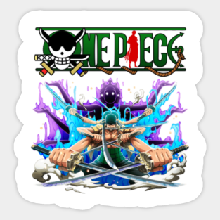 Zoro Asura Haki Stickers Teepublic