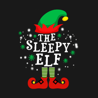 The Sleepy Elf Christmas Gift Funny T-Shirt