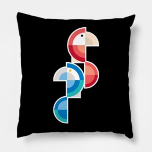 Quadrant Parrots Pillow