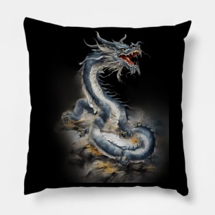 Blue Dragon Pillow