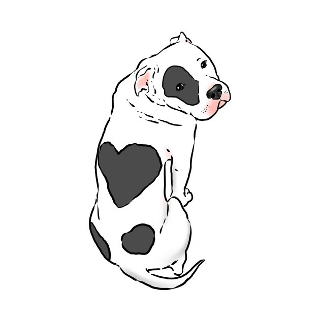 Pitbull with Heart Spot, Pitbull Love by sockdogs