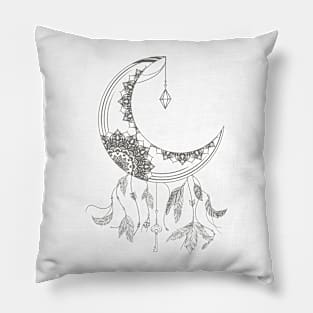 Mandala Moon Pillow