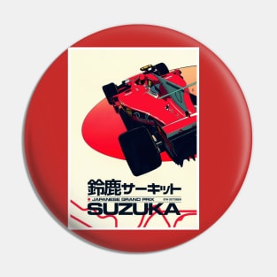 Japanese Grand Prix Suzuka Auto Racing Print Pin