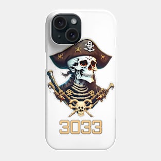 3033 - Where Skulls and Pirates Collide Phone Case