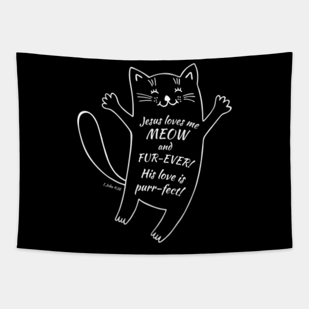 Cat Bible Verse Christian Design Christian Tapestry Teepublic
