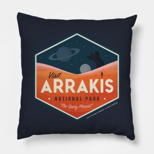 Dune – Visit Arrakis – The Spicy Planet! Vintage travel poster Pillow