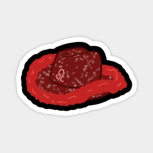 Leo cowboy hat Magnet