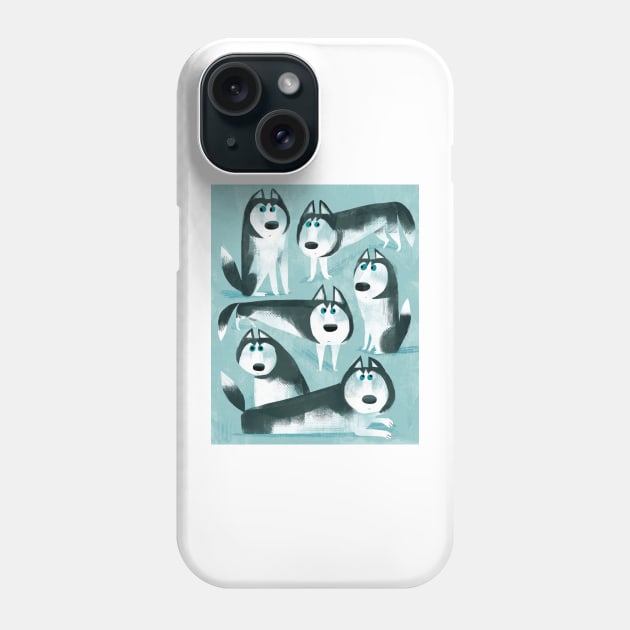 Shifty Huskies Phone Case by Gareth Lucas