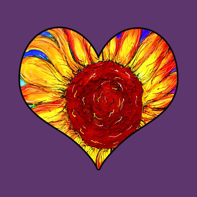 Sunflower heart by artbyomega