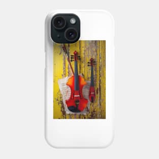 Baroque And Pocket Violin Hanging On Wall Phone Case