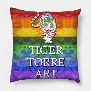 Tiger Torre Art Spectrum Logo Pillow