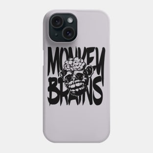 Monkey brains Black Mono Phone Case