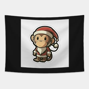 Cute Christmas Monkey! Tapestry