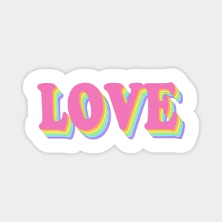 Pastel Rainbow Love Magnet