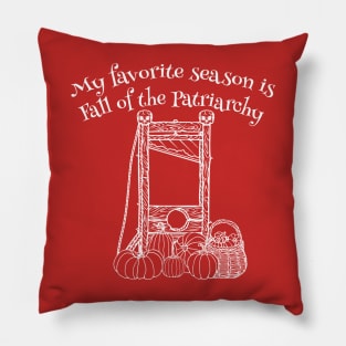 My Favorite Season - White Text Pillow