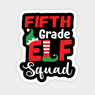 Cute Fifth Grade Elf Squad Teacher Christmas Magnet