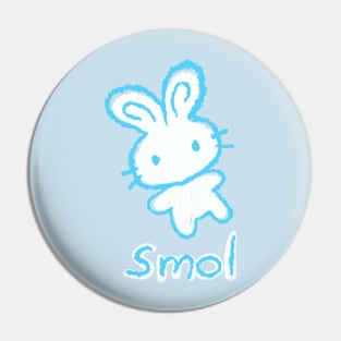 Smol Crayon Bunny - Cute Kawaii Simple Doodle Art Pin