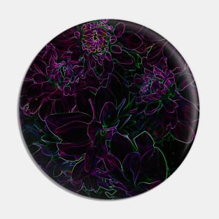 Black Panther Art - Flower Bouquet with Glowing Edges 27 Pin