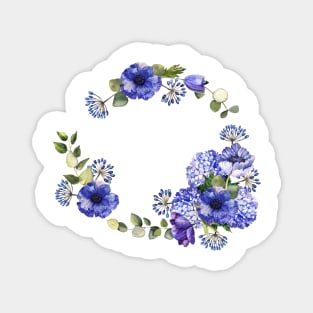 Blue flowers Magnet