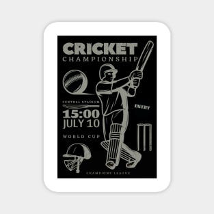 Cricket player Magnet