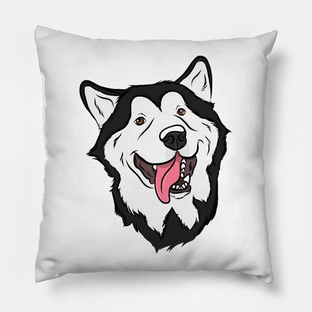 Alaskan Malamute Pillow by rmcbuckeye