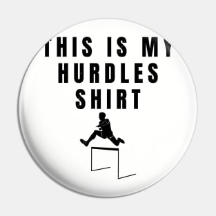 Mens This Is My Hurdles Shirt Athlete Gift Pin